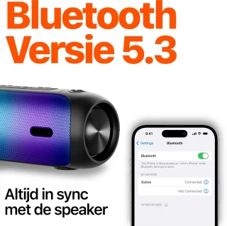 Xssive Bluetooth Speaker 30W IPX5 RGB TWS FM