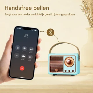 Ynkkvre Retro Bluetooth Speaker Blauw