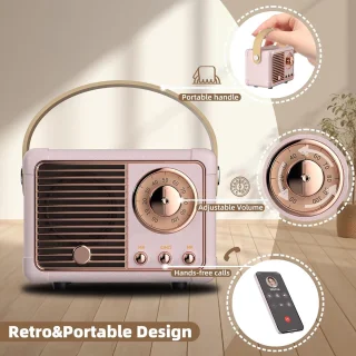 Ynkkvre Retro Speaker - Roze