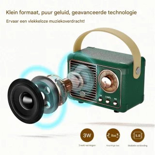 YOZHIQU Mini Retro Bluetooth-luidspreker Groen