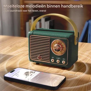 YOZHIQU Mini Retro Bluetooth-luidspreker Groen