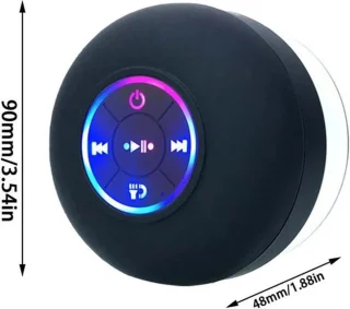 Zwarte LED Bluetooth Douche Luidspreker USB IPX4