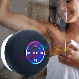 Zwarte LED Bluetooth Douche Luidspreker USB IPX4