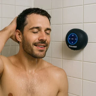Zwarte LED Bluetooth Douche Luidspreker USB IPX4