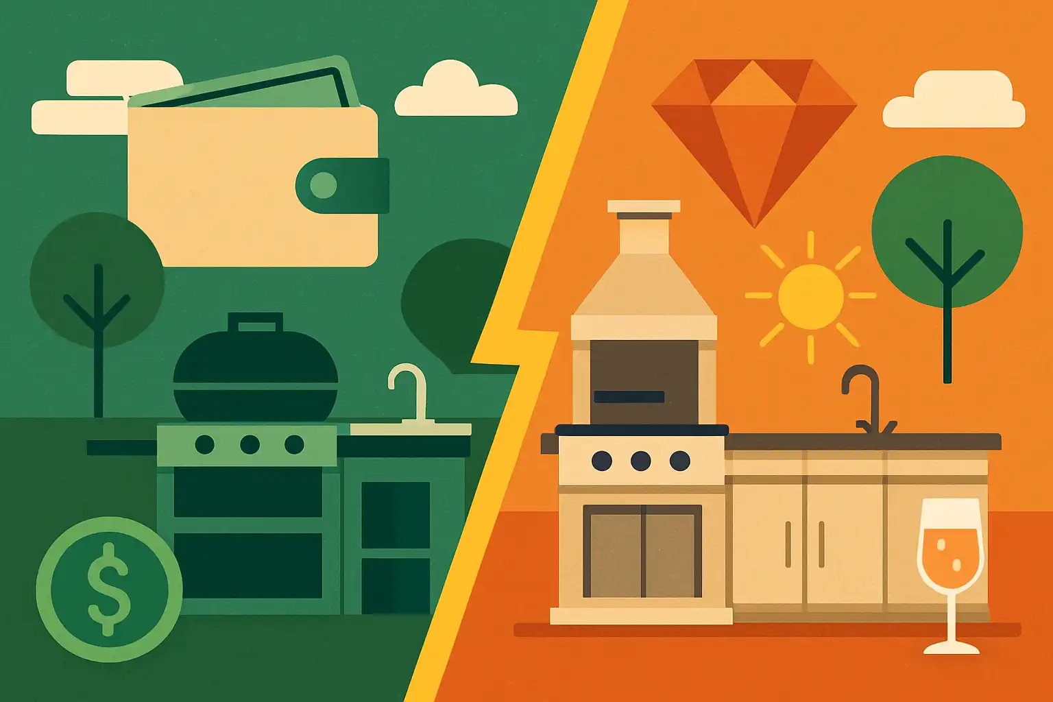Budget vs luxe buitenkeuken: slimme bespaartips zonder in te leveren op wow-factor