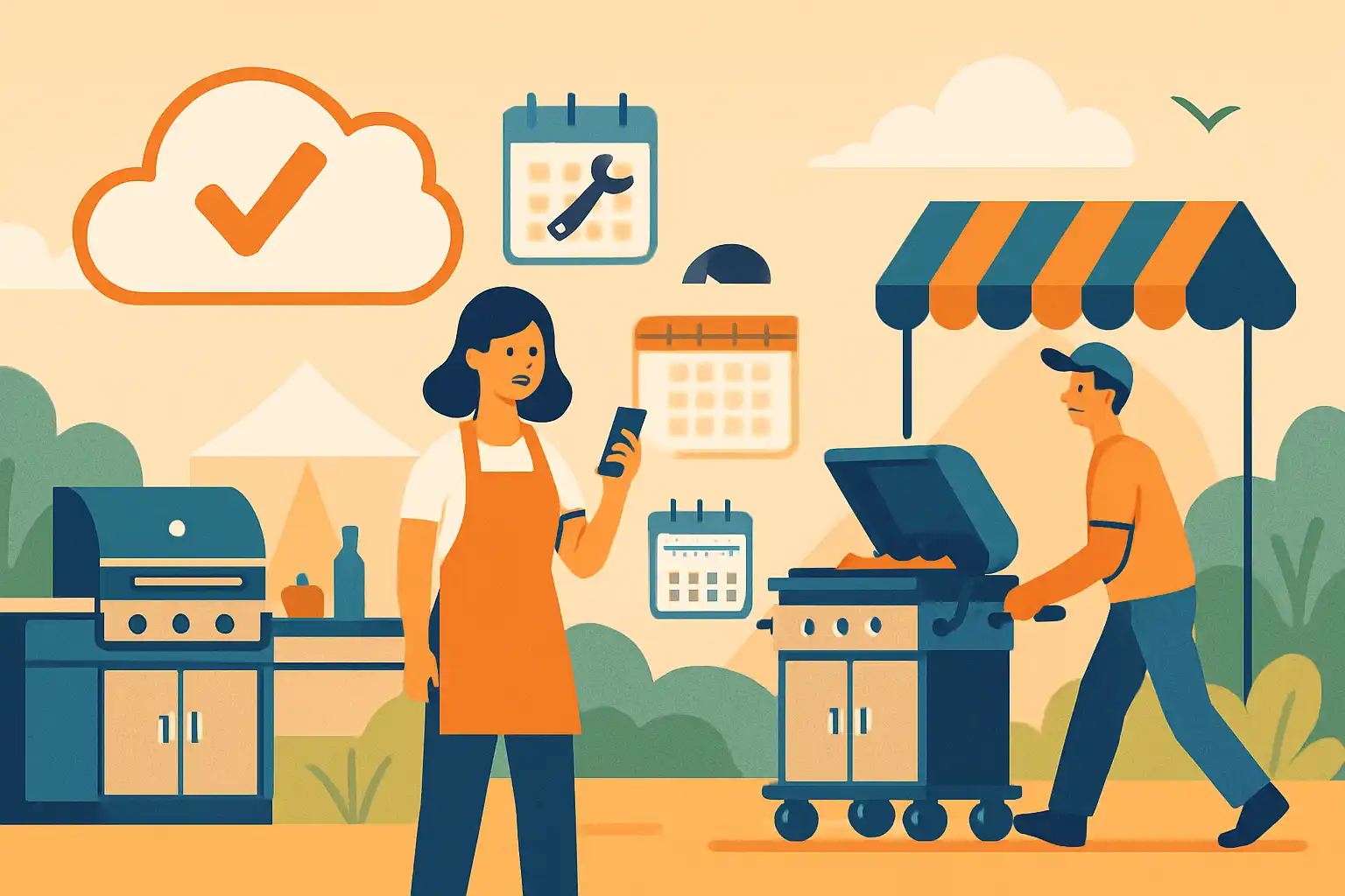 Buitenkeuken-as-a-service: zo werkt huren, onderhoudsabonnementen en flexibele pop-ups