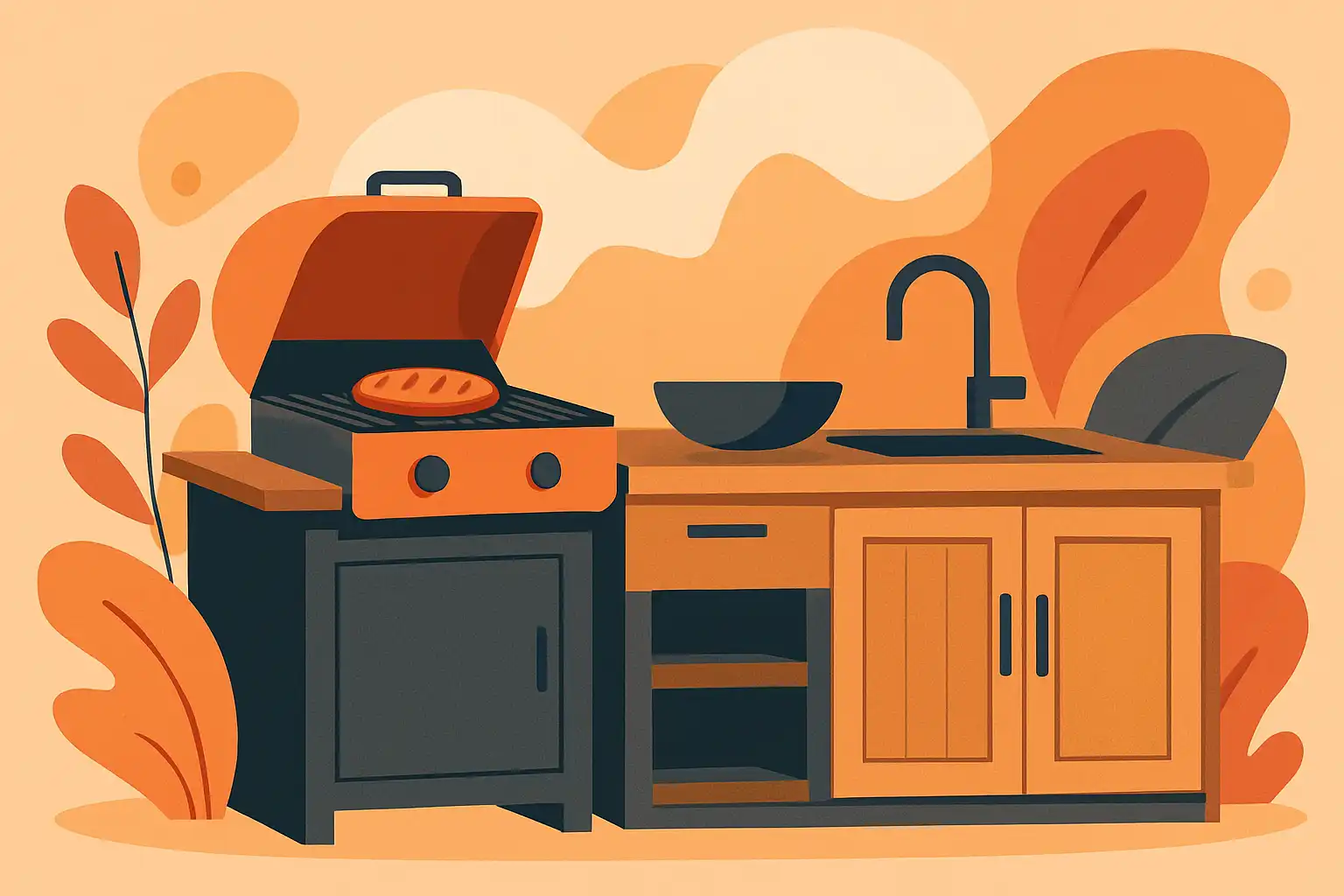 Buitenkeuken met bbq: zo kies je de perfecte combinatie van werkruimte, grill en opbergruimte