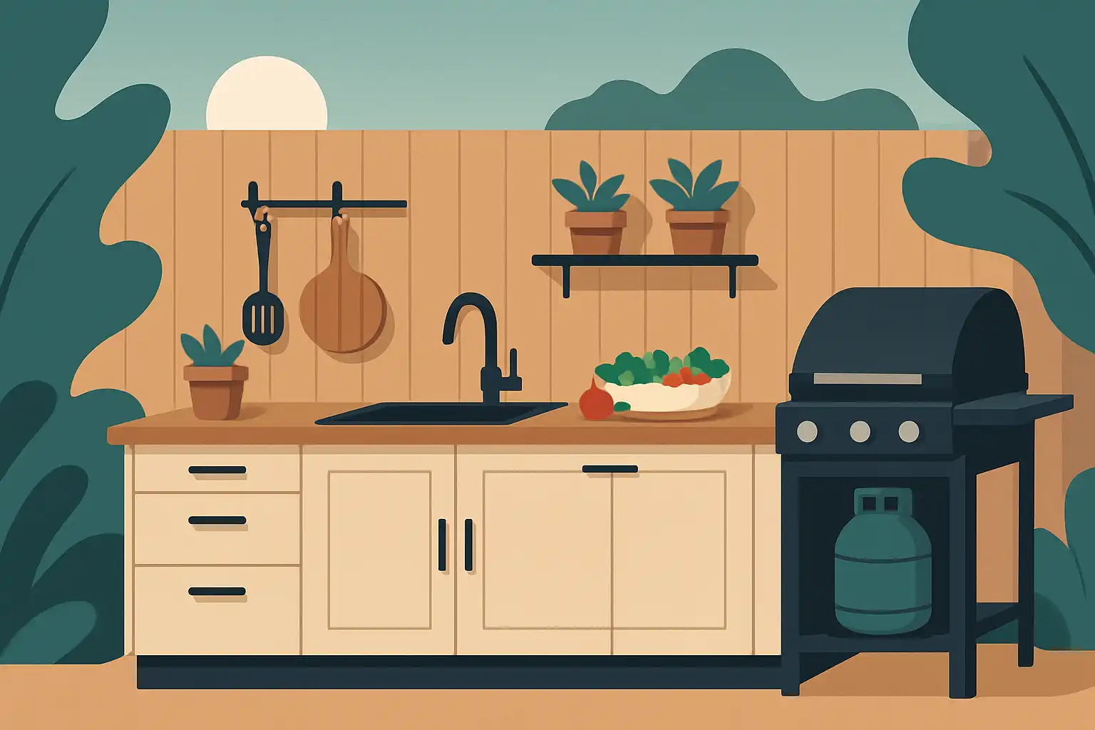 Ikea hacks voor een stijlvolle buitenkeuken: zo tover je budgetkasten om tot een droomkookplek