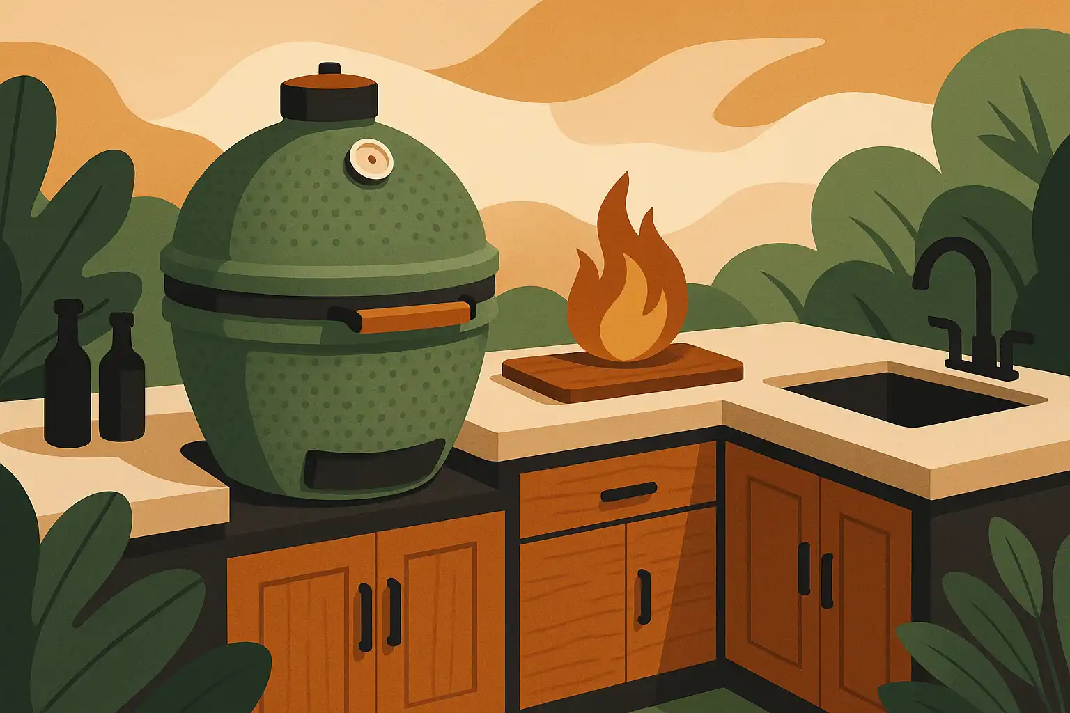 Kamado magic: zo integreer je een keramisch ei in je buitenkeuken voor ongeëvenaarde smaak