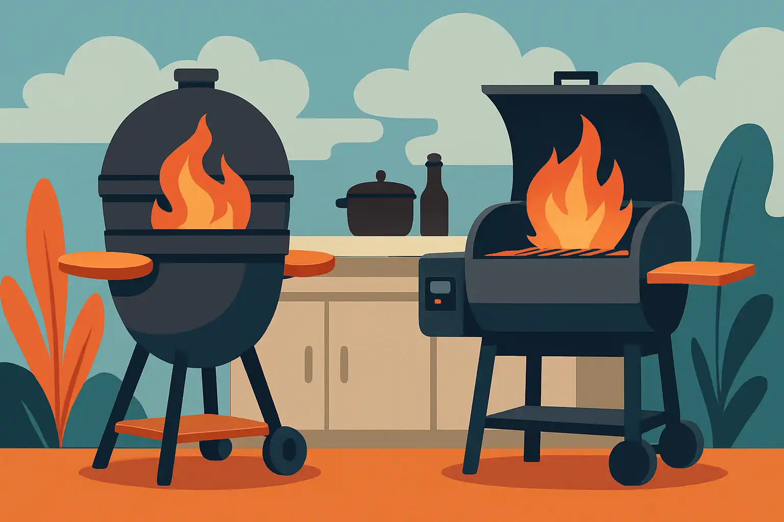 Kamado vs pelletgrill: welke past het best bij jouw buitenkeuken en kookstijl?