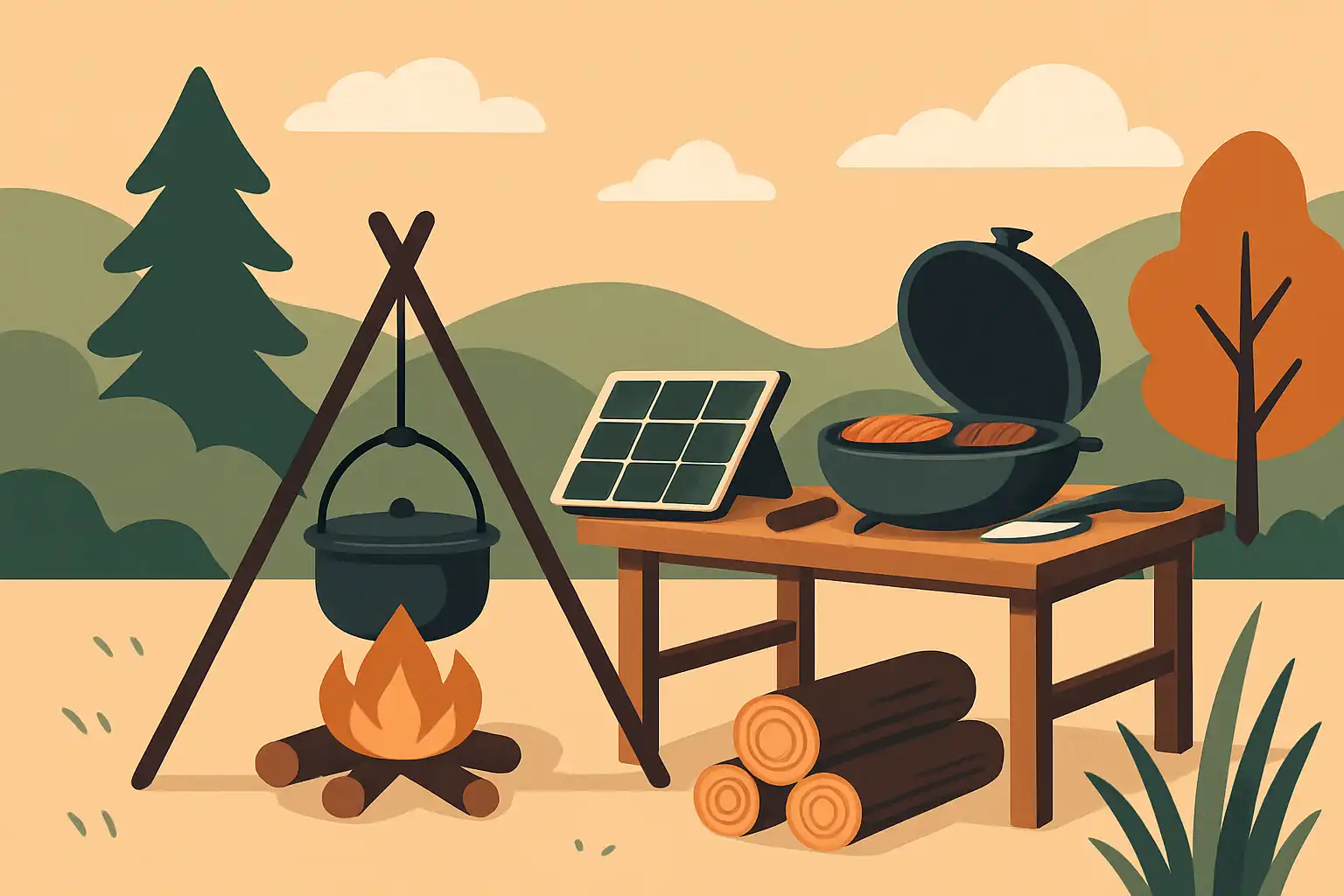 Off-grid buitenkoken: zo maak je je buitenkeuken volledig zelfvoorzienend