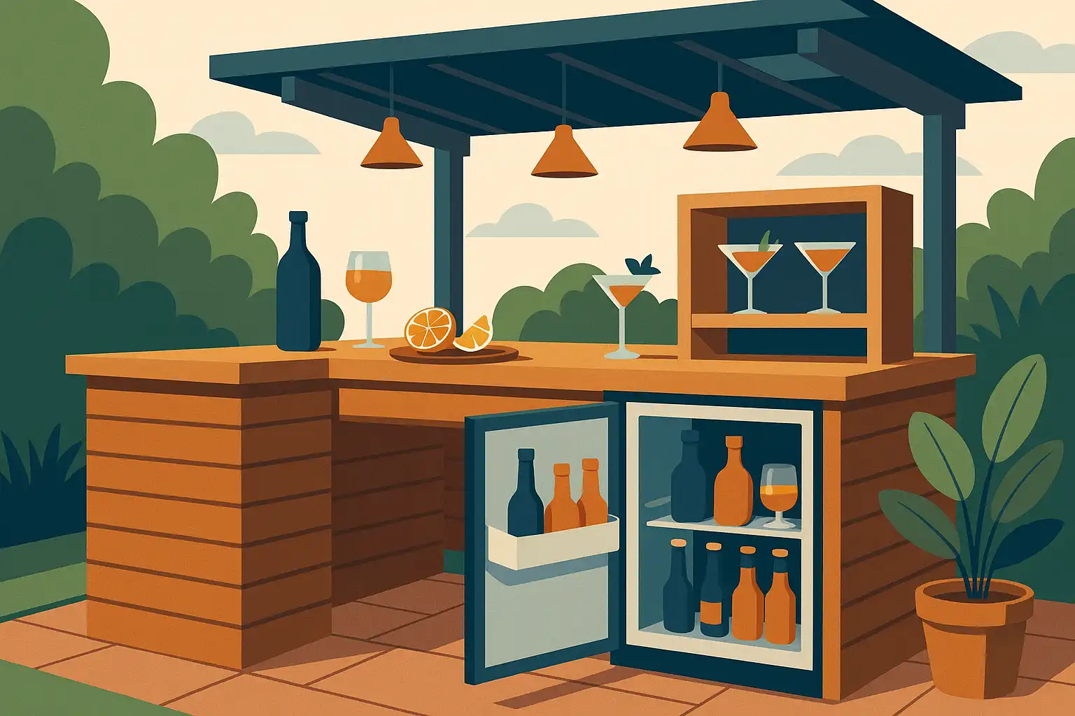 Van tuinbar tot cocktailcorner: zo bouw je een multifunctioneel drankstation in je buitenkeuken
