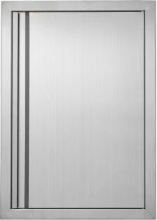 Barbecuedeur, 432 X 610 mm, Enkele Deur voor Buitenkeuken. Roestvrij Staal Inbouw, Verticale Wanddeur met Intrekbare Handgreep, Ideaal voor Barbecue-Eilanden