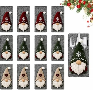 12 stuks bestekzakken Kerstmis