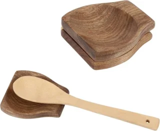 2 stuks lepelhouders van hout