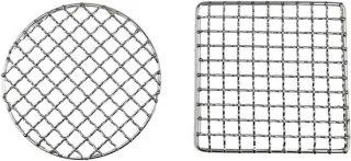 2 stuks RVS BBQ-grill rond en vierkant
