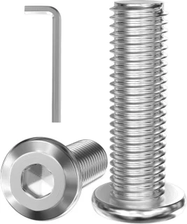 20 stuks M5 x 16 mm schroeven 304 roestvrij staal A2 V2A binnenzeskant platte kopschroeven