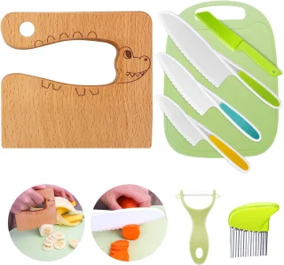 8-delige houten kindermessenset