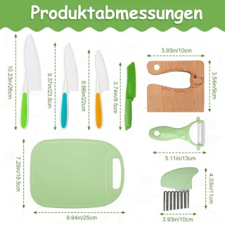 8-delige houten kindermessenset