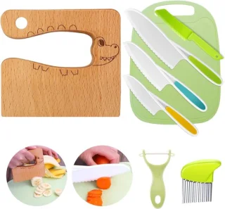 8-delige houten kindermessenset