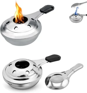 Alcoholbranders voor fondue - 2 stuks rvs