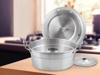 Aluminium gasoven 28 cm met deksel