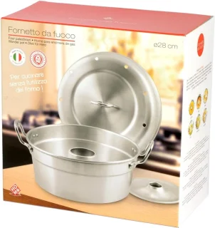 Aluminium gasoven 28 cm met deksel