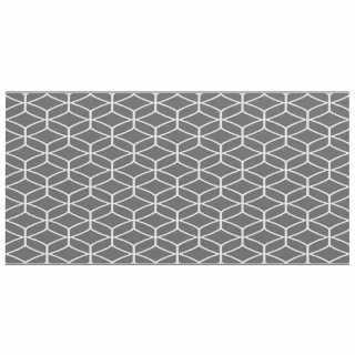 ARAKIL Buitenkleed 500 x 250 cm Grijs/Wit
