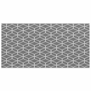 ARAKIL Buitenkleed 500 x 250 cm Grijs/Wit