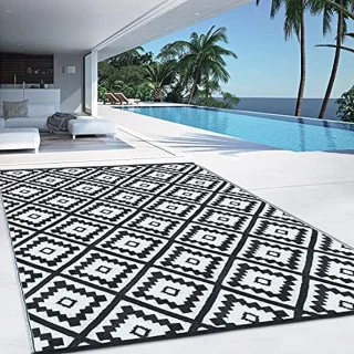 Bahamas buitentapijt zwart 160x260 cm
