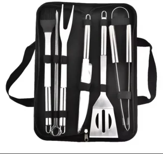 Barbecue Kit Compleet 9-Delig Met Draagtasje