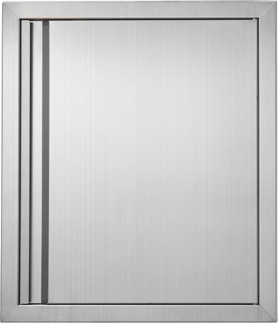 Barbecuetoegangsdeur Roestvrij Staal 457x533 mm Verticale Wanddeur