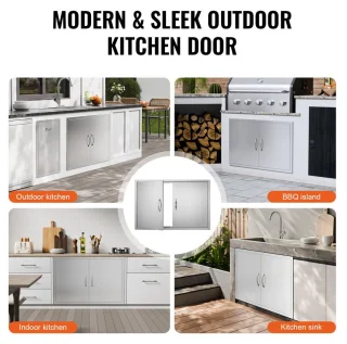 BBQ Buitenkeuken Dubbele Inbouwdeur 99x66 cm