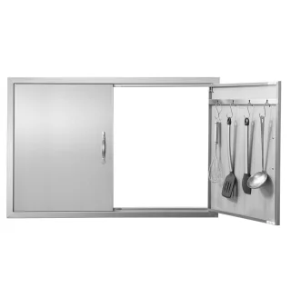 BBQ Buitenkeuken Dubbele Inbouwdeur 99x66 cm