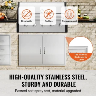 BBQ Buitenkeuken Dubbele Inbouwdeur 99x66 cm