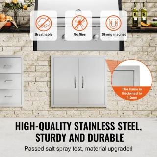 BBQ Dubbele Inbouwdeur 66 x 60,9 cm