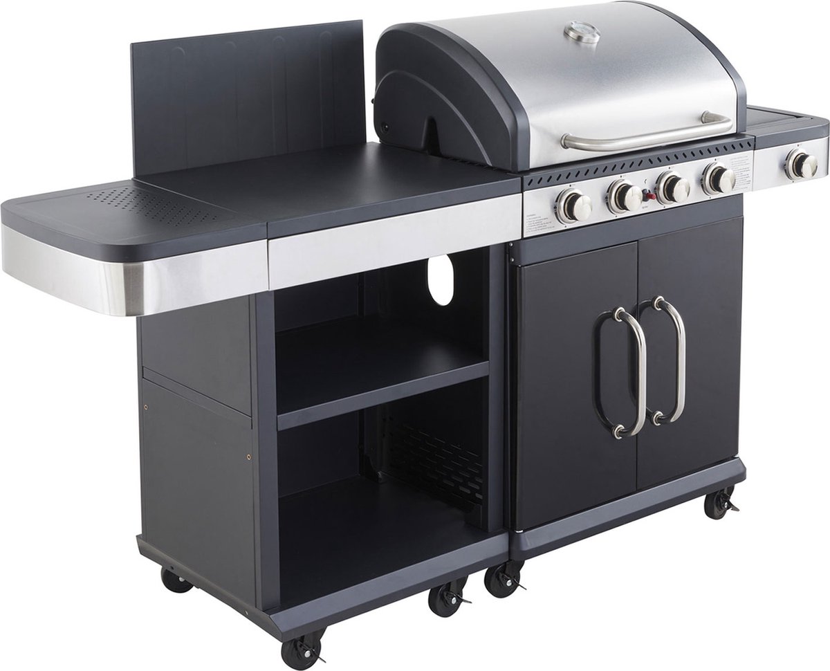 De BBQ FIDGI 4 Gasbarbecue Met Buffetkast in één oogopslag