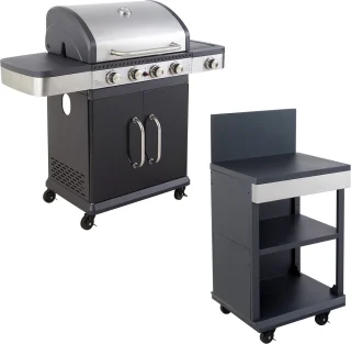 BBQ FIDGI 4 Gasbarbecue Met Buffetkast