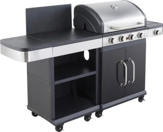 BBQ FIDGI 4 Gasbarbecue Met Buffetkast