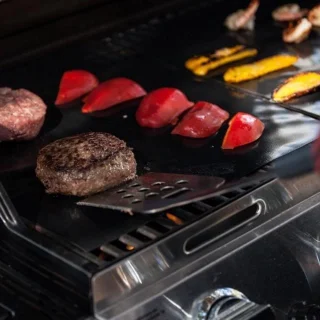 BBQ Grill Matset 3 Stuks 40x33 cm Zwart Met Kwast