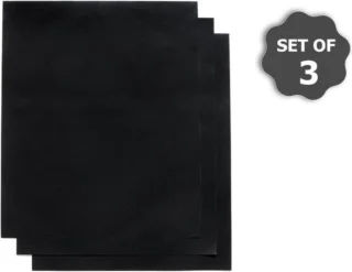 BBQ Grill Matset 3 Stuks 40x33 cm Zwart Met Kwast
