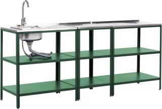 Beliani Vilama - tuin keukenset 3-delig - groen
