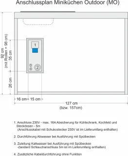 BeNeLux Minikeuken Stengel MO120 A Lava Bruin