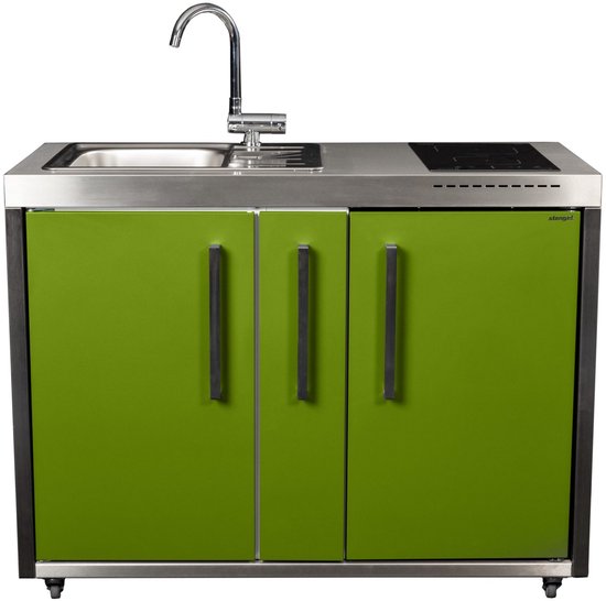 Compacte en robuuste buitenkeuken: BeNeLux Stengel MO120 A in Appel Groen