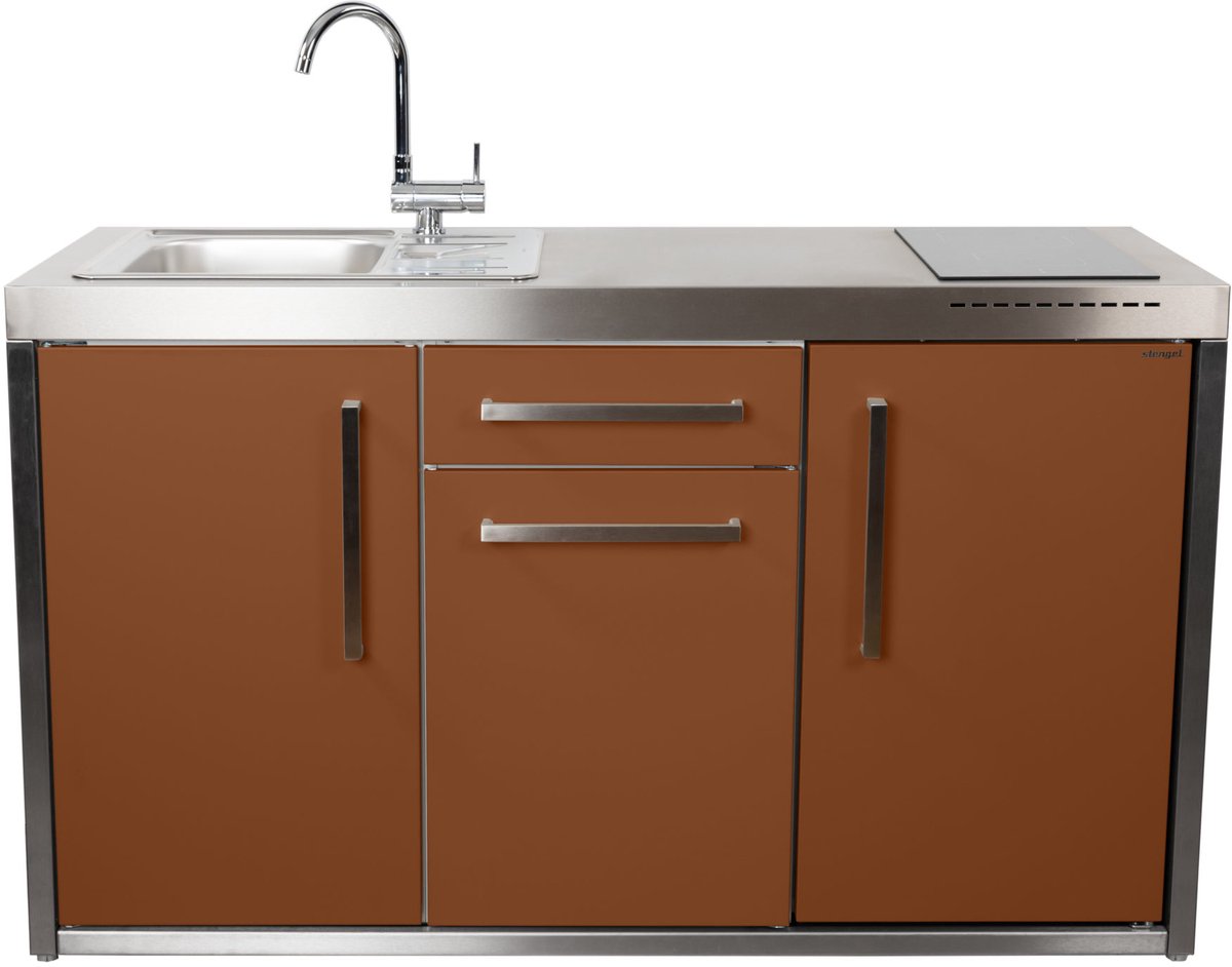 De BeNeLux Stengel MO150 S Minikeuken Outdoor Lava Bruin in één oogopslag