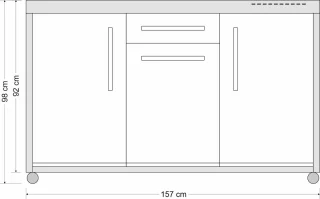 BeNeLux Stengel MO150 S Minikeuken Outdoor Lava Bruin
