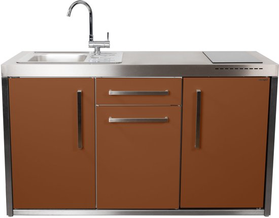 BeNeLux Stengel MO150 S Minikeuken Outdoor — compacte robuustheid in Lava Bruin