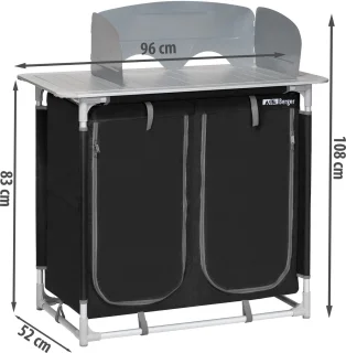 Berger Keukenbox 4-vaks Zwart