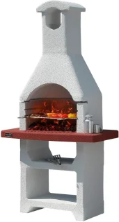 Betonnen barbecue wit