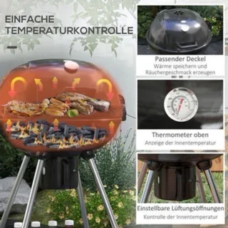 Bol Grill houtskoolbarbecue – bbq-oven – buitenkeuken – ronde barbecue